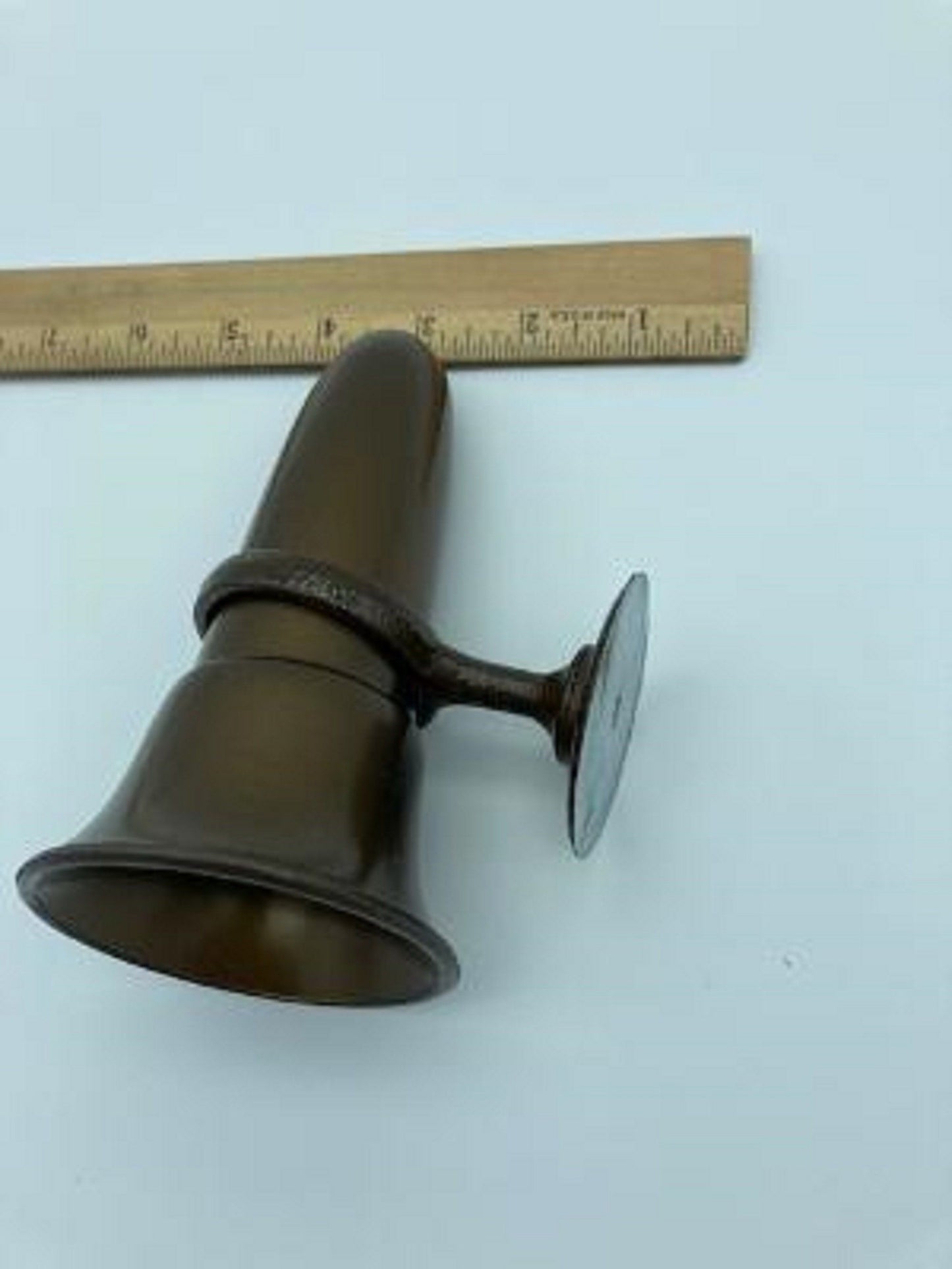 Mausoleum Crypt Brown Vase 5.5 inch - (Epoxy) Disc Base Ring Support -