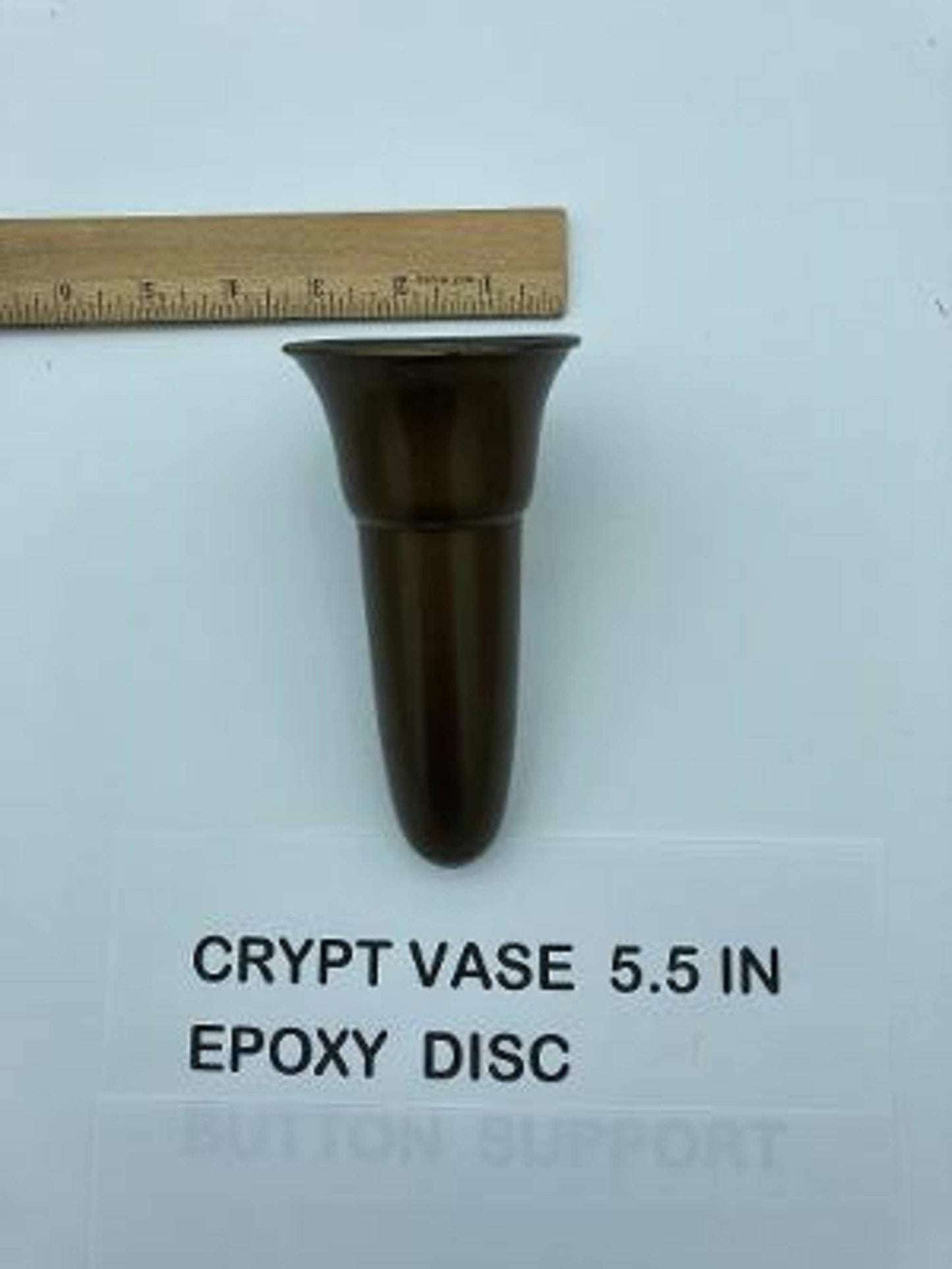 Mausoleum Crypt Injection Molded Brown Plastic Vase (ONLY Replacement; NO Hardware) 5.5 inch - Royal Duchess