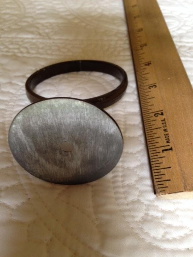 Crypt Mausoleum Vase & Yellow Silk Flowers w/ Disc Base Ring for Epoxy