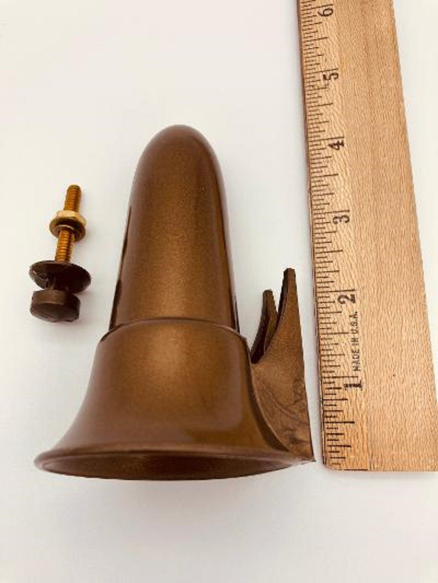Mausoleum Crypt Injection Molded Brown Plastic Inverted "V" Vase (ONLY Replacement; NO Hardware) 4.0 inch - Royal Duchess