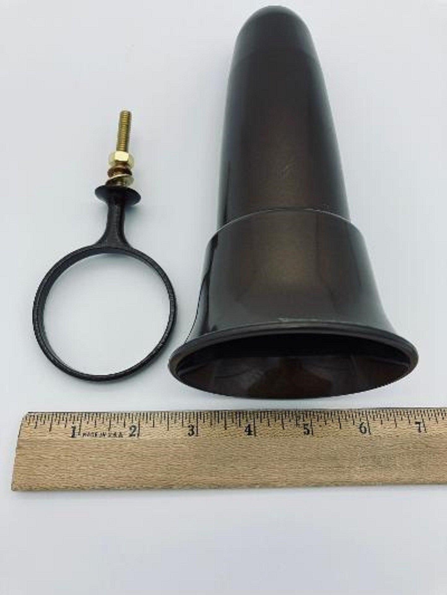 Crypt / Mausoleum  Flower Brown Vase - 7.75 IN with Standard Bolt Ring Support -