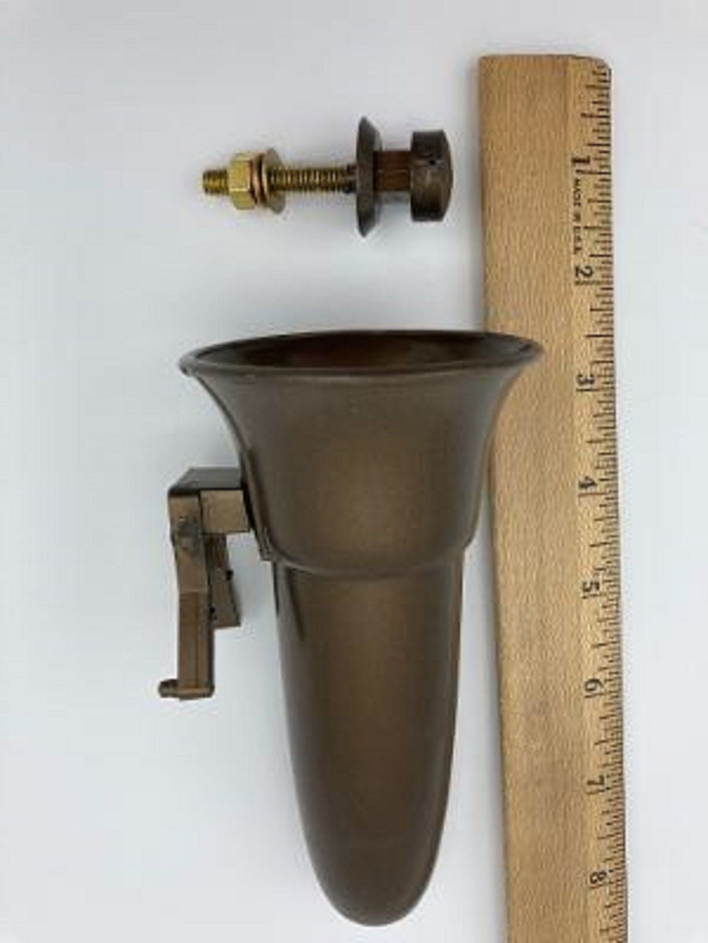 Mausoleum Crypt Brown Vase 5.5 IN - Royal Duchess - Bolt / Button Support -