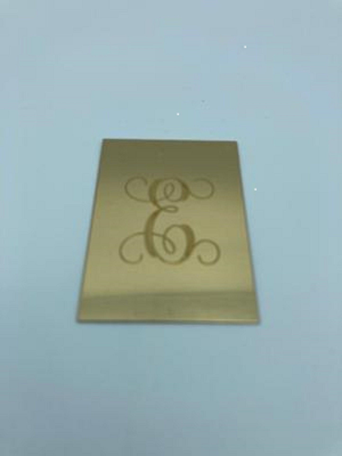 ENGRAVED (custom) SCRIPT (1) INITIAL Crypt Mausoleum Niche Vase - Bronze Metal 7 Inch - Bolt on Ring Base -